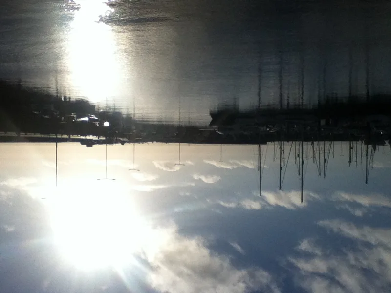 Harbour reflected in still water — poem by David Moran, Tumbleweed Words