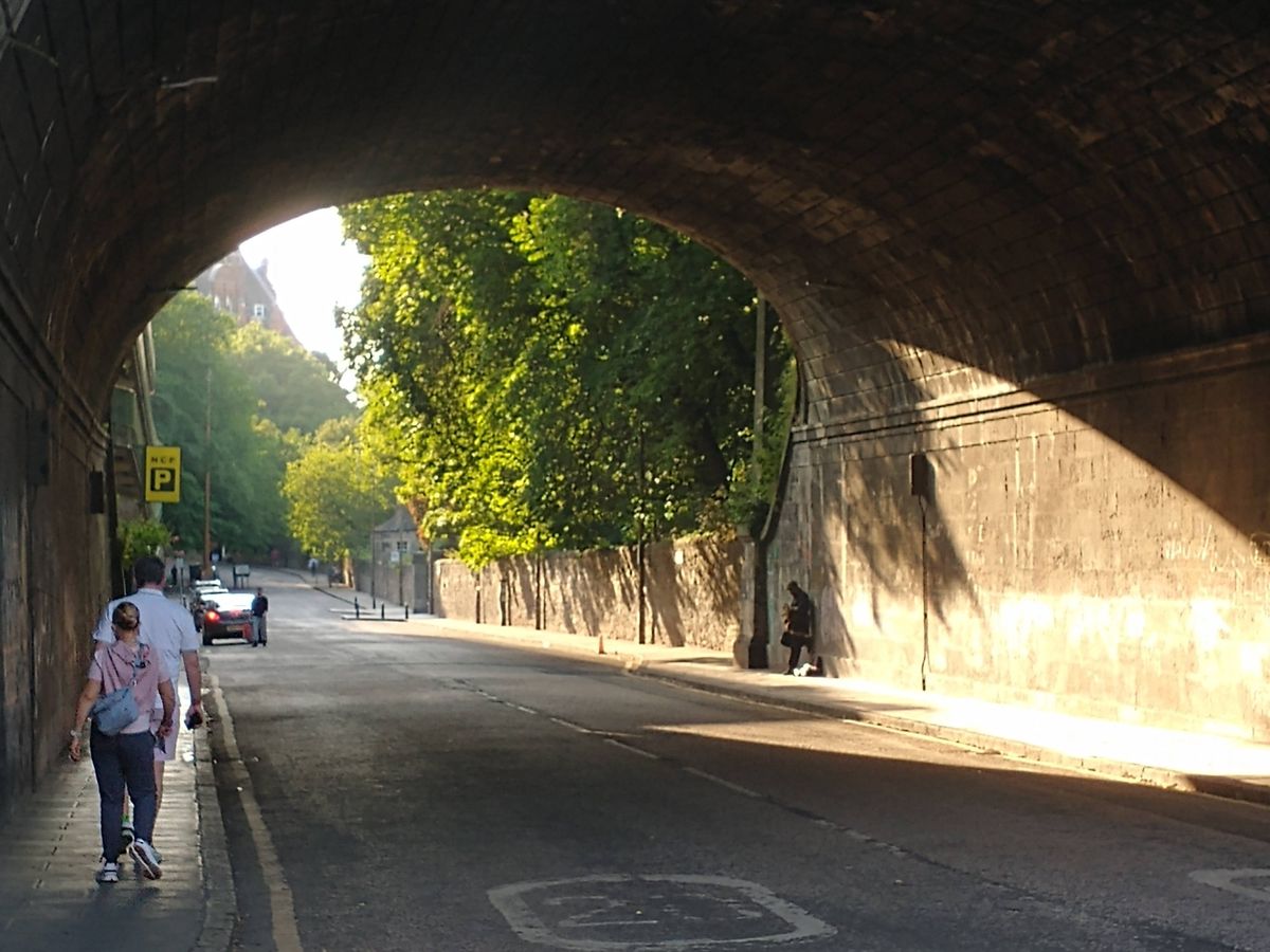 Edinburgh tunnel sunlight