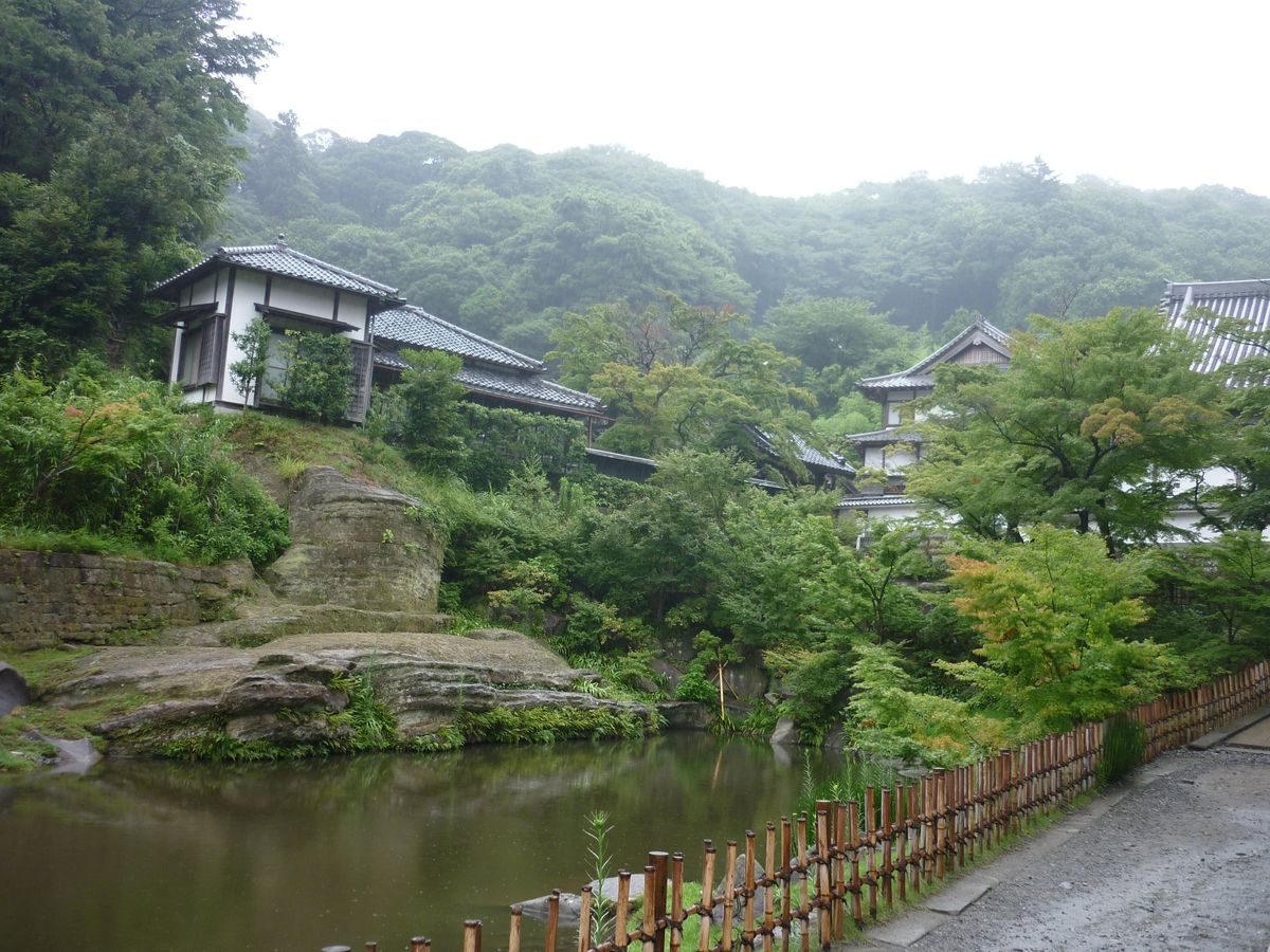 Japanese garden temple