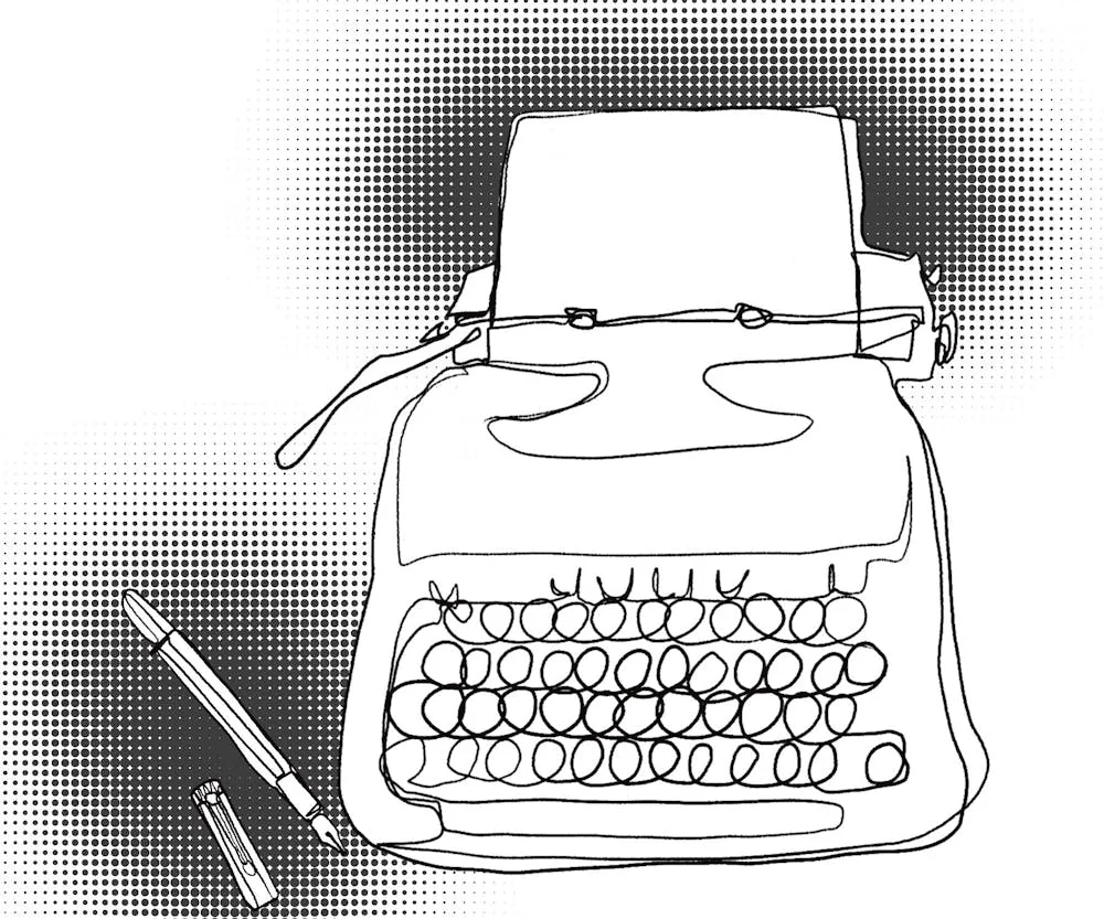 cool, a poem by David Moran, typed on a typewriter