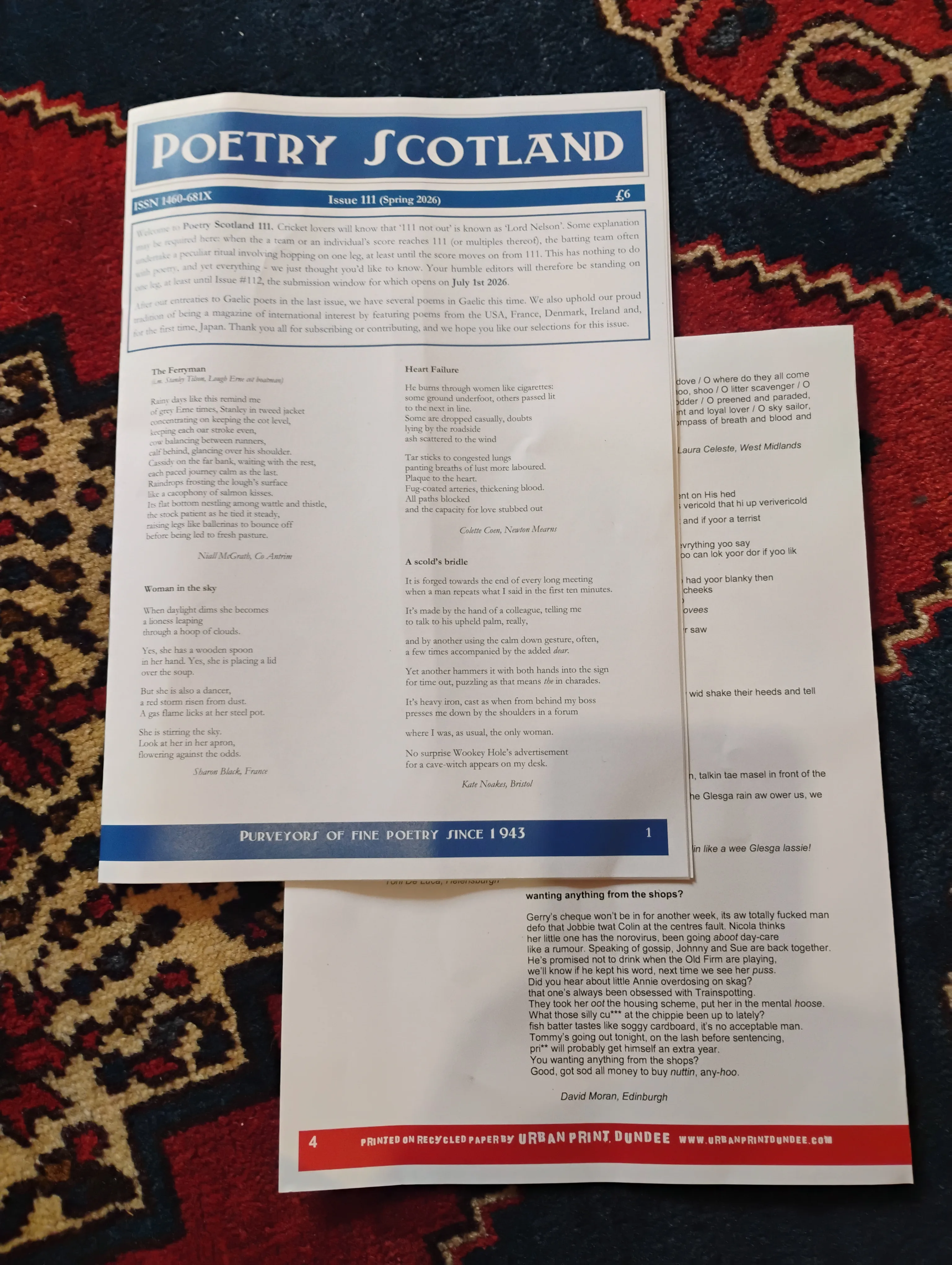 Poetry Scotland and its sister publication Gallus, Spring 2026